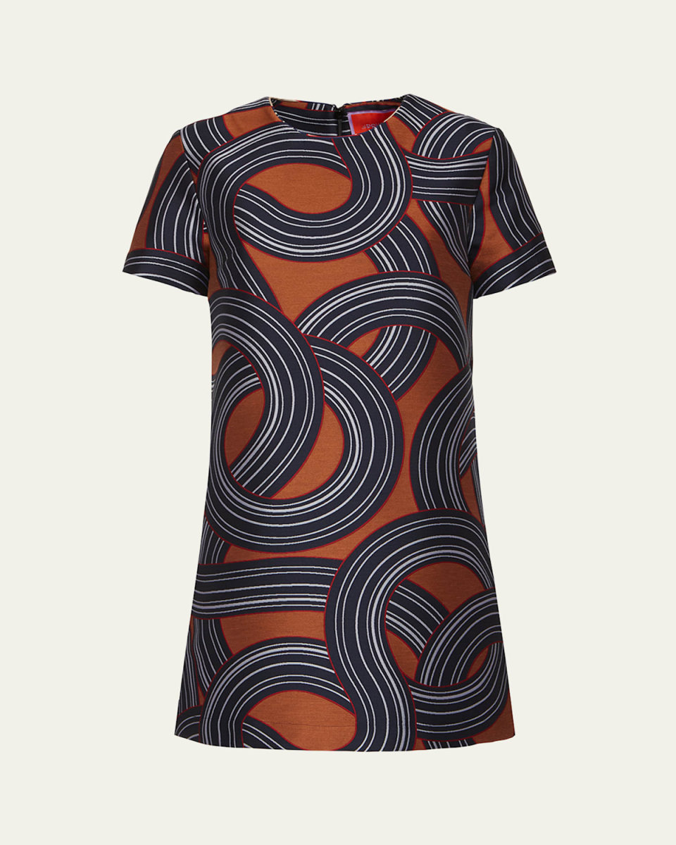 Abstract Mini Swing Dress